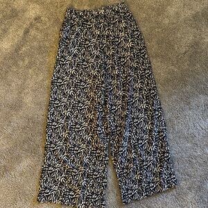 H&M Zebra Print Pants in Black and White